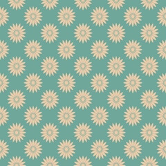 Floral seamless wallpaper tile. Abstract flower geometry design seamless pattern ornament for textile, wallpapers, cards, stationery, phone cases, paper gifts, and wrapping.