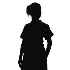 Silueta de una enfermera.