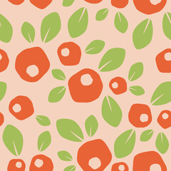 Cute floral seamless pattern with flowers and branches. Wildflower vector illustration in spring or summer. Elegant template for fabric, wallpaper, stationery, wrapping, card, and phone cases.