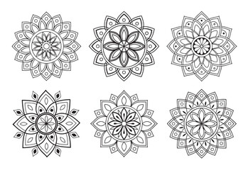 A bundle of intricately detailed and stylish mandala art illustrations, perfect for creating elegant and sophisticated designs.