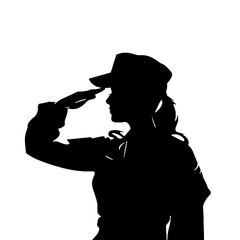women soldier silhouette