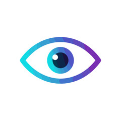 Eye Icon Design in Modern Flat Style  