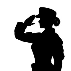  female soldier silhouette 