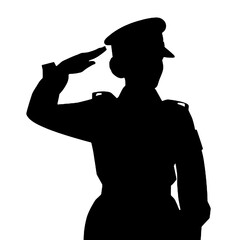  female soldier silhouette 