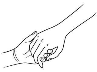 Romantic Couple Holding Hands Drawing
Line Art Love Illustration Concept
Hand in Hand Minimalist Sketch Art