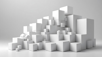 Fototapeta premium A collection of black geometric shapes suitable for modern web design and digital art projects.