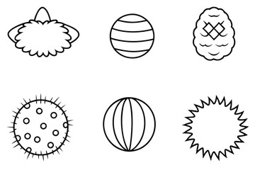 Obraz premium fuzzy line art style with geometric patterns and details.