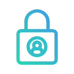 Digital ID Padlock Icon Set – Secure Identity, Authentication, and Privacy Symbols for Online Safety