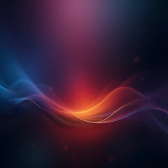 Abstract Dark Background with Flowing Particle Waves