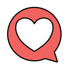 ハートボタンフキダシ