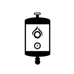 Obraz premium Water heater boiler icon representing household hot water system and plumbing technology