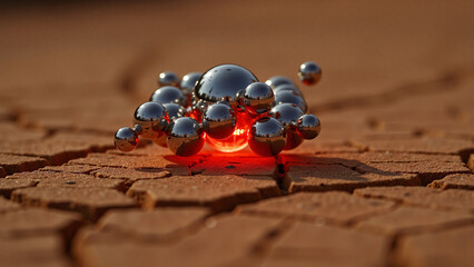 Abstract spheres on cracked earth