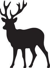 Obraz premium deer silhouette vector design 
