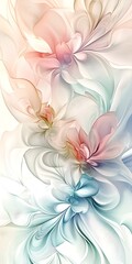 Fototapeta premium Abstract Floral Background with Intricate Swirling Patterns