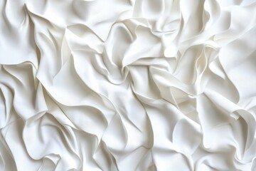 Fototapeta premium Elegant white fabric folds