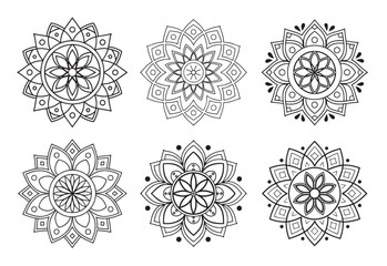 A bundle of intricately detailed and stylish mandala art illustrations, perfect for creating elegant and sophisticated designs.