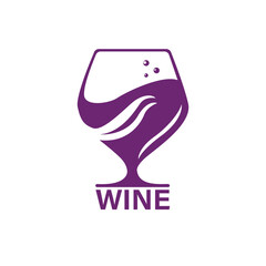 vector illustration of a glass of wine