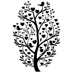 Obraz premium A Heartfelt Arbor: Tree of Affectional Serenity