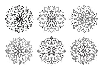 A bundle of intricately detailed and stylish mandala art illustrations, perfect for creating elegant and sophisticated designs.