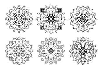 A bundle of intricately detailed and stylish mandala art illustrations, perfect for creating elegant and sophisticated designs.