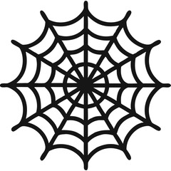 Obraz premium Bold black spiderweb, Halloween design element.