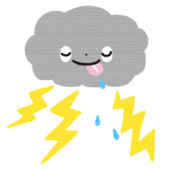 かわいい雷雨のイラスト