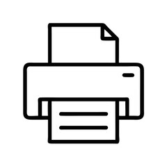 Printer Representing Document Output Office Equipment Icon Design