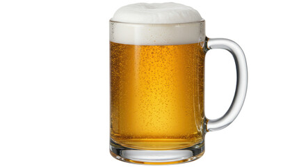 Isolated beer mug with foam