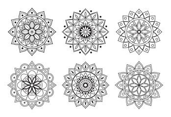 A bundle of intricately detailed and stylish mandala art illustrations, perfect for creating elegant and sophisticated designs.