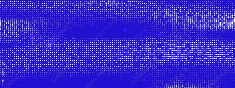 Poster blue abstract background with transparent squares forming a pixel grid. perfect for tech, data, and 