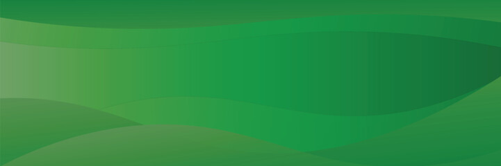 Modern green gradient background with waves. vector