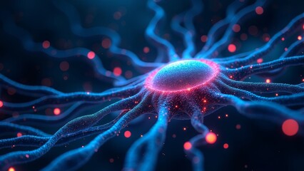 Obraz premium Digital pulses in neural networks