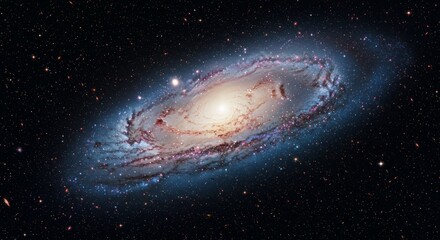 Stunning Spiral Galaxy in Deep Space – Milky Way Universe Background for Astronomy and Science Concepts