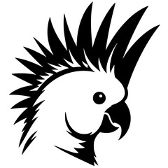 Punk Cockatoo Portrait Silhouette