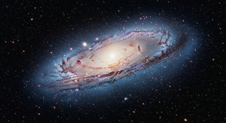 Stunning Spiral Galaxy in Deep Space – Milky Way Universe Background for Astronomy and Science Concepts