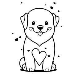 Adorable Canine Companion with Affectionate Hearts