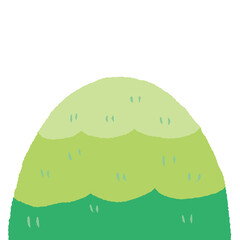 絵本風のまるい山イラスト