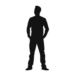 Obraz premium business man silhouette 