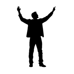 Fototapeta premium silhouette of a man