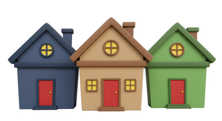 Isolated Three Houses