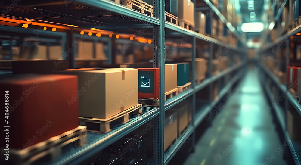 Poster smart warehouse management system using augmented reality technology to identify package picking and