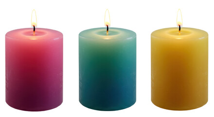 Isolated colorful candles