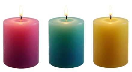 Isolated colorful candles