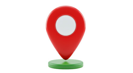 Isolated red map pointer