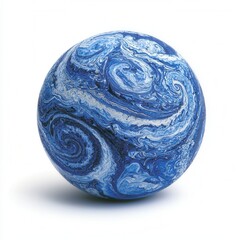Fototapeta premium nature conservation concept. Swirling blue and white abstract globe representation.