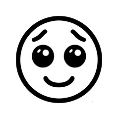 Fototapeta premium Cute smiley face expressing joy and warmth 