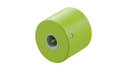 Isolated Green Cylinder with Hole