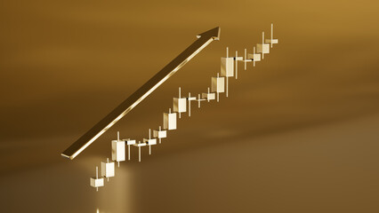 Golden Arrow of Success: Soaring Financial Growth and Ascending Market Trends