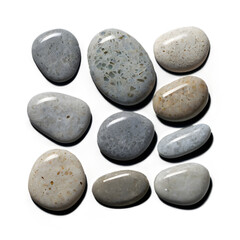 loating Smooth Gray Pebbles &ndash; Repeating Zen Stones on Transparent