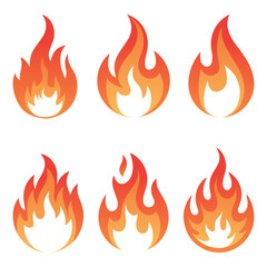 Fire flame set 